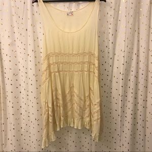 Free People Voile and Lace Trapeze Slip Size L